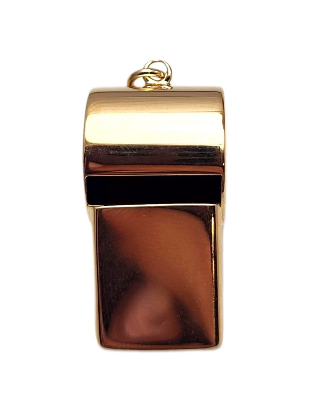 14K Yellow Gold Working Whistle Charm #25248